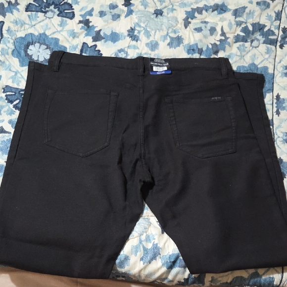 JACHS New York Black Straight Stretch Traveler 5-Pocket Pants 36x32 - Picture 2 of 4